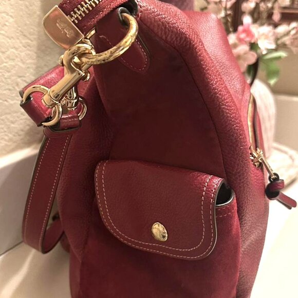 Like New Rare Coach Pennie Shoulder Bag Refined Pebble Leather and Suede - Picture 5 of 7